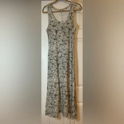 Maxi vestido para mujer Joan Vass gris blanco talla mediana Foto 1 de 3