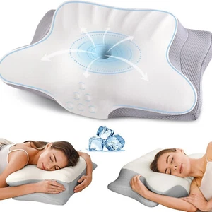 Ergonomic Memory Foam Pillow 8-12cm-H for Neck Pain Relief Sleeping Side Sleeper - Picture 1 of 9