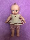 Tenue vintage années 1960 Kewpie Cameo Doll 733/1 JLK signée à rayures rouges