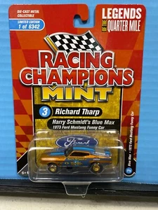 1/64 RACING CHAMPIONS MINT 1973 FORD MUSTANG BLUE MAX THARP/SCHMIDT'S GOLD CHASE - Picture 1 of 2