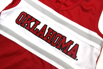 Oklahoma University Cheerleader Top Pro Edge for Girls  4T Costume OU Red White - Image 1 of 4