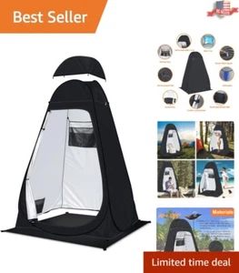 Portable Spacious Shower Tent - UPF 50+ Water-Proof - Privacy, Camping, Toilet - Picture 1 of 10