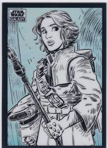 2022 Star Wars Chrome Galaxy Base Sketch Variation #86 Leia Organa - Imagen 1 de 1