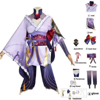 Juego de anime Genshin Impact Inazuma Baal Raiden Shogun Disfraz Juego de pelucas Foto 1 de 4