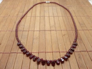 Collier élégant en GRENAT naturel - fermeture à vis 47cm - reiki lithotherapie - Picture 1 of 3