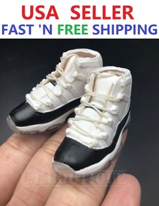 1/6 white basketball Sneakers Sport Shoes HOLLOW for 12'' Male figure Accessory - Picture 1 of 2