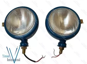 Blue Headlights With Bulbs For Ford 2000 2600 3000 3600 3610 4000 5000 7000 New - Foto 1 di 2