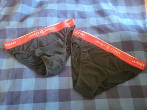 Vtg rare Mens Bikini Jockey Underwear Lot of 2 Stretch Black/Red M 32/34 tighty - Picture 1 of 5