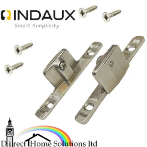 Genuine INDAUX Kitchen Drawer Front Fixing Brackets Pair Including Fixing Screws - Picture 1 of 12