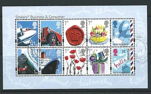 GREAT BRITAIN 2010 SMILERS MINIATURE SHEET FINE USED - Picture 1 of 1