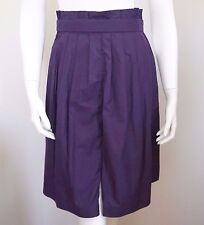 NEW VIONNET PARIS Purple 100% COTTON Pleated Summer Skirt IT-40 US-4/6