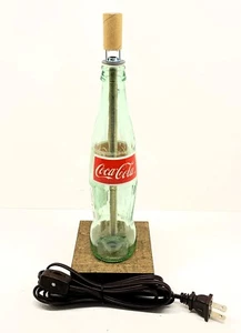 Classic Coca-Cola TABLE LAMP with Wood Base, Desk Accent Light Decor - Picture 1 of 8