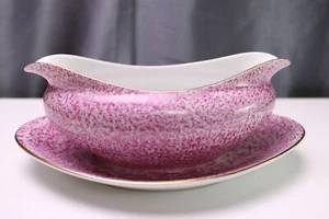 Sango Pink Jazz Gravy Barco Placa Base Adjunta TC Borde Dorado Moteado Japón - Imagen 1 de 6