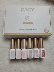 Gaoy Gel Nail Polish Set 0656 6 Colors UV LED CURE 1388 1389 1390 1391 1392 1393 - Picture 1 of 5