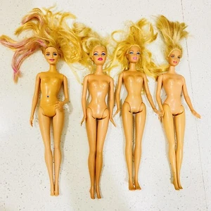 4X Mattel Barbie Dolls Articulate Playdoll Fashionistas Mixed Nude Dolls - Picture 1 of 19