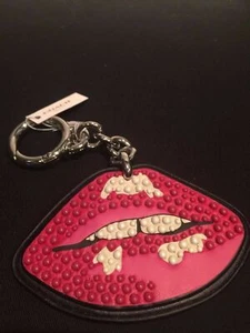 NUEVO CON ETIQUETAS Coach Mordida de Labios Llavero Cuero de Becerro Boca Dije Bolso FOB - Imagen 1 de 8
