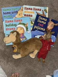 Lot of 4 Llama Llama Hardcover Picture & Board Books by Anna Dewdney + Plush - Foto 1 di 1