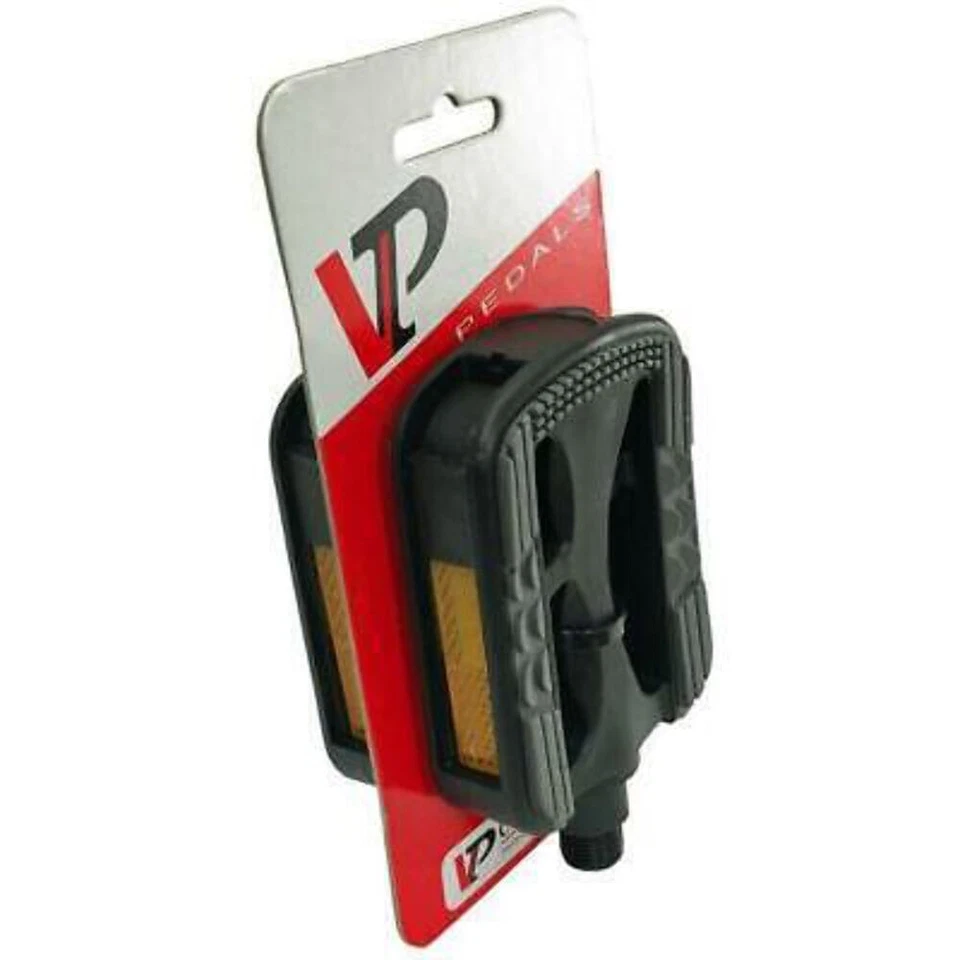 VP Bicycle Cruiser Pedals Bike Pedal Set Black w/ Gray 9/16" Axle - Image 1 of 1