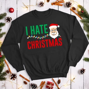 Anti Weihnachtspullover lustig Weihnachtsmann ich hasse Herren und Damen Sweatshirts #MC - Bild 1 von 29