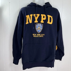 NYPD Shirt Hoodie Sweatshirt Navy Blue Authentic Clothing Apparel New York Large - Picture 1 of 11