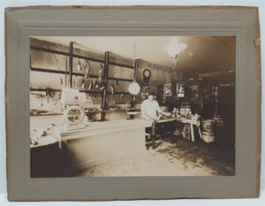 Vintage Photography Butcher Shop South WNY c1880-1890 Fredonia Jamestown Area - Picture 1 of 8