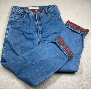 Cabellas Casuals Jeans Damen 14 Tall blau Flanell gefüttert Outdoor Natur Flecken - Bild 1 von 22