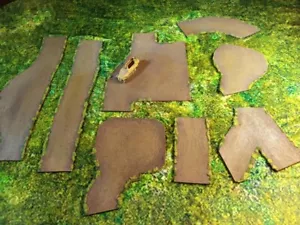 Dirt Roads 7 feet+ 8pc 20mm 25mm 28mm 1/72 Wargame Terrain - Picture 1 of 9