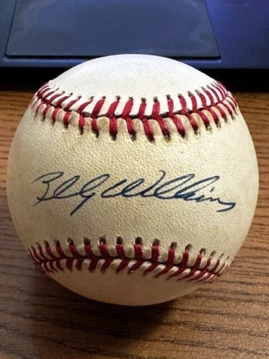 BILLY WILLIAMS 4 SIGNED AUTOGRAPHED ONL FEENEY BASEBALL!  Cubs!   HOF! - Image 1 of 2