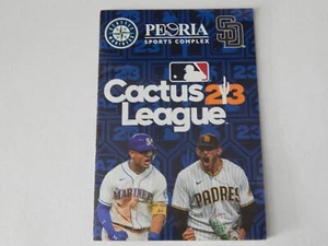 SAN DIEGO PRESOS SEATTLE MARINERS MLB 2023 OFFIZIELLE FRÜHLINGSTRAININGSTASCHENKARTE - Bild 1 von 6