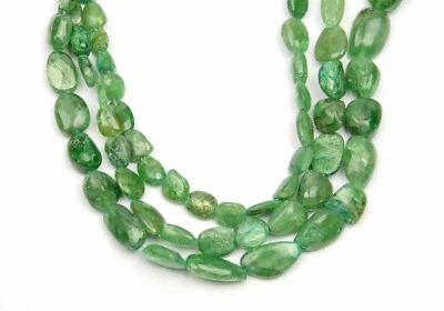 Tsavorite Garnet 8 Inch Strand 5x6-7x10 MM Beads Smooth Nugget Shape Gemstone - Image 1 of 4