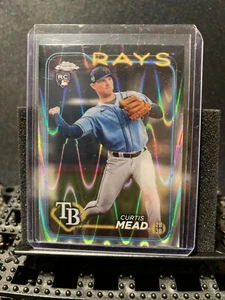 Curtis Mead RC 2024 Topps Chrome - RayWave Refractor - #209 - Rays - Picture 1 of 2