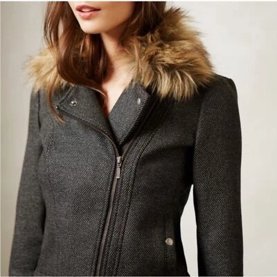 Chaqueta de moto Cartonnier Anthropologie Jolie piel sintética para mujer talla 0 Foto 1 de 4