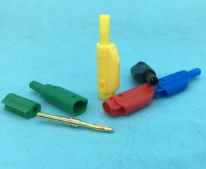 PA Plastic Gold Plated Stackable 2mm Banana Plug Connector TO Speaker  colour - Picture 1 of 11