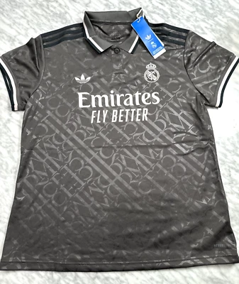 Camiseta Adidas Real Madrid 24/25 Carbón IT3439 La Liga España Mujer Grande NUEVA Foto 1 de 4