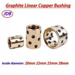 Buje de cojinete lineal de grafito autolubricante manguito de cobre sin aceite Φ20-28 mm - Imagen 1 de 10