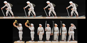Starlux FS31110c Mountain Troops - 11 in 7 Poses - 60mm Painted Toy Soldiers - Picture 1 of 1