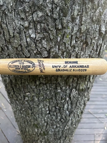 Vintage 1960’s /1970’s Arkansas Razorback Baseball Team Fungo Bat INCREDIBLE Cover