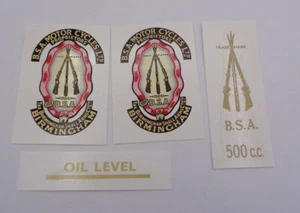 BSA Gold Star Abziehbilder Set, 500 ccm, S/A Models, 1954-. SET.67. Transfer Set - Picture 1 of 1