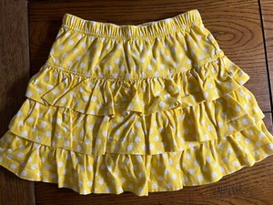 Hanna Andersson Yellow Polka Dot Skort EUC Girls Size 120 6-7 - Picture 1 of 3