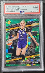 2024 Panini National VIP Gold Packs Cameron Brink #RC11 Green Prizm/99 PSA 8 - Imagen 1 de 6