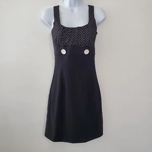 Pulse Womens Vintage Black Polka Dot Babydoll Sailor Dress Size S Stretch Y2K - Picture 1 of 9