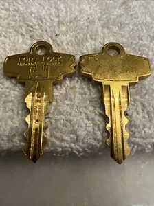 Lot Of 2 Fort Lock Vintage Key 750 Fort Lock Chicago USA "Fort / Castle Logo" - Picture 1 of 1