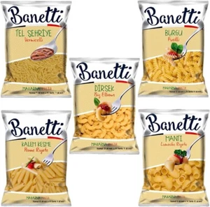 Paquete de 5 x Banetti Pasta Variedad Mezcla Vermicelli, Lumache Rigate Rigate, Fusilli 400 g - Imagen 1 de 1