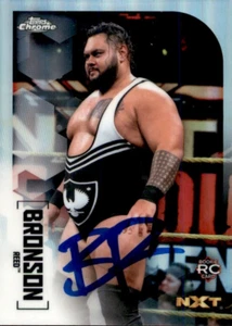 Bronson Reed Signed 2020 Topps Chrome Refractor WWE NXT Rookie Card #75 JONAH - Picture 1 of 3