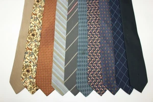 LOT OF 10 YVES SAINT LAURENT silk ties. Made in Italy F83006 - Imagen 1 de 2
