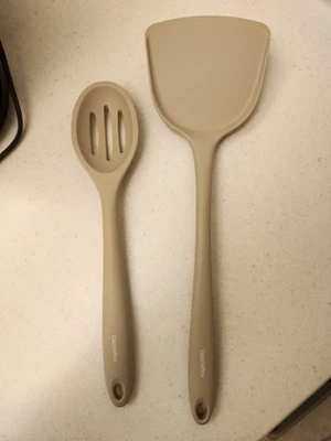 GreenPan Silicona con Núcleo de Acero Cuchara Ranurada y Cuchara para Asar Juego de 2 piezas Nuevo Foto 1 de 3