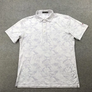 G/FORE Polo Shirt Mens Large White Gray Camo Skull & Crossbones Golf Performance - Picture 1 of 11