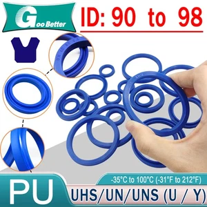 Oil Seal Rings UN/UNS/UHS PU U-cup Piston Hydraulic Rod ID 90-98mm,Height 8-16mm - Picture 1 of 63