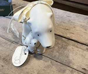 Schneebabys Dept 56 Frosty Frolic Friends Eisbären Ornament 1998 Vintage - Bild 1 von 6