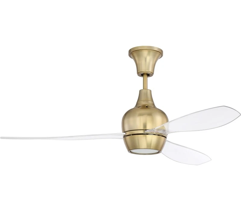 Craftmade Bordeaux 52" Convertible Ceiling Fan w/ LED Light &Remote, Satin Brass - Image 1 of 1